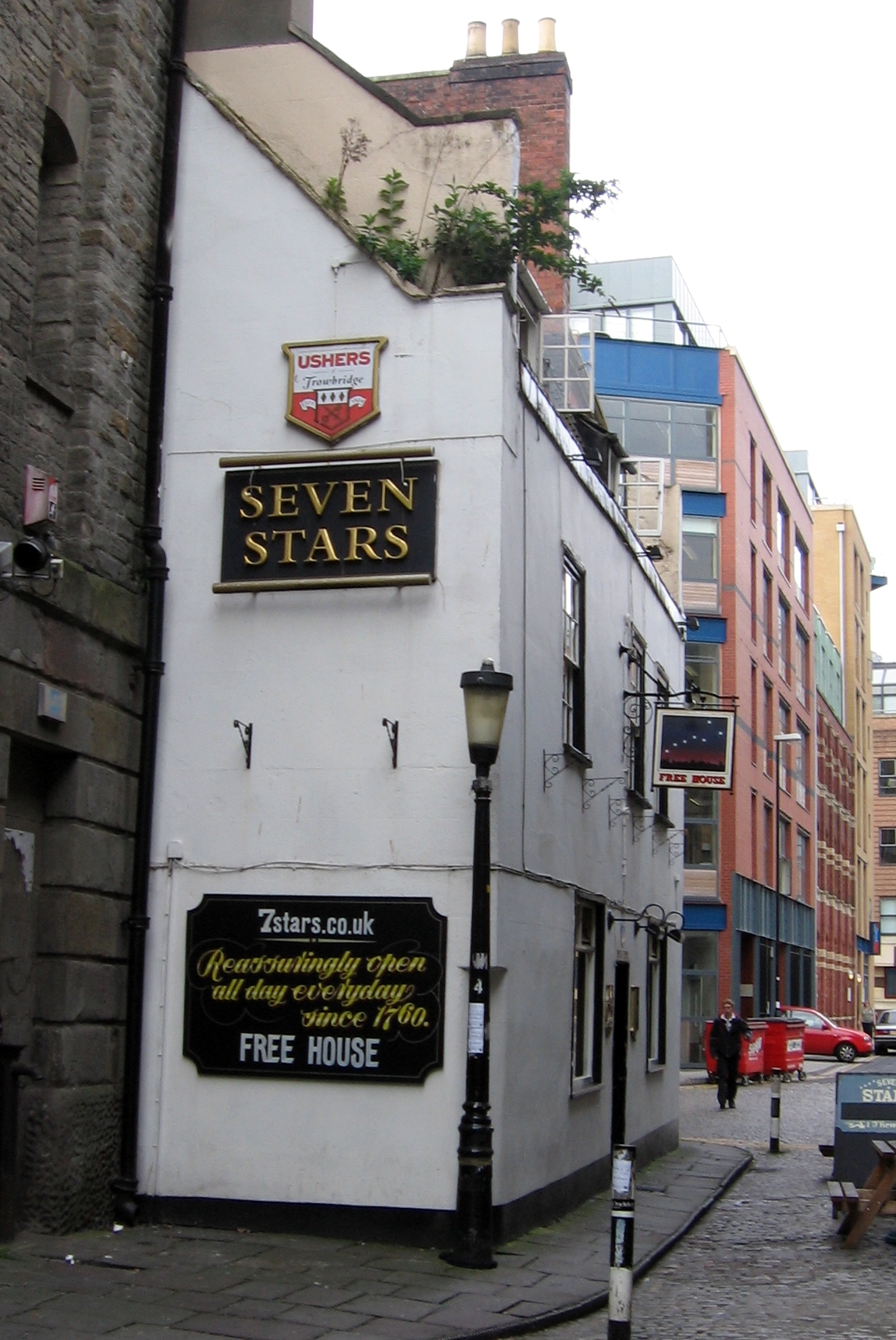 The exterior of the Seven Stars public house in Bristol.